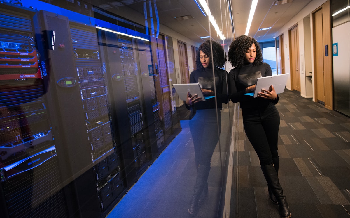 Technology professional working in enterprise server environment
